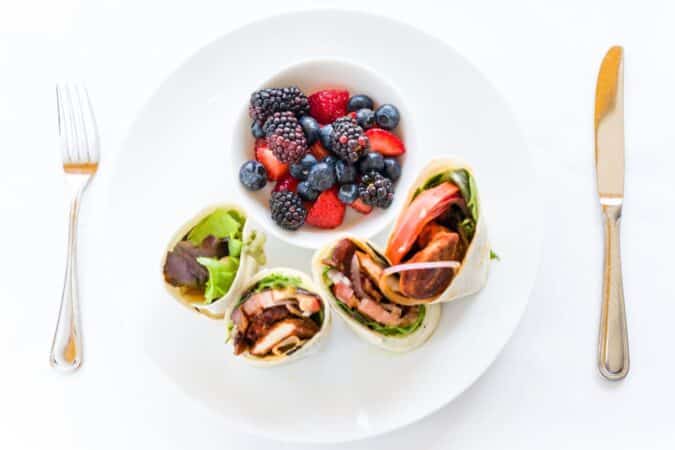 wrap and fruit