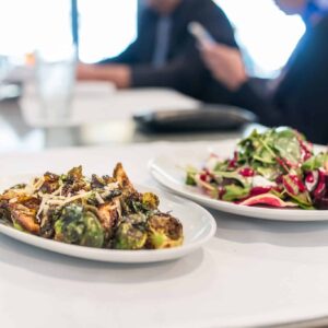 plated Brussels sprouts